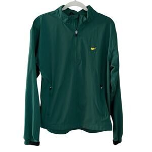 Masters Tech Size S 1/4 Zip Pullover Golf Green Water Resistant